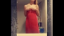 Slutty blonde  playing with herself